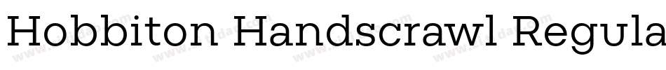Hobbiton Handscrawl Regular字体转换